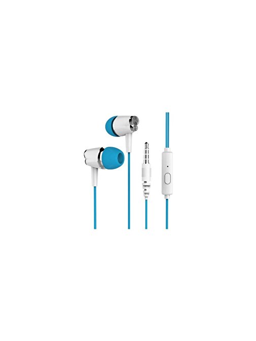 Syrox K17 Mikrofonlu Kablolu Kulaklık Beyaz/Mavi