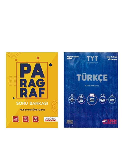 Akm Kitap Esen Yayınları TYT Türkçe ve AKM Paragraf Soru Bankası Seti