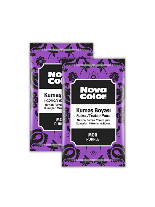 Nova Color Toz Kumaş Boyası Mor 2x12 gr
