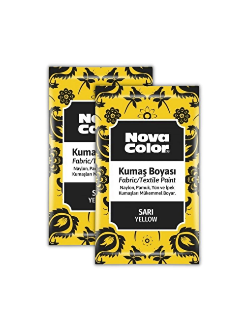 Nova Color Toz Kumaş Boyası Sarı 2x12 gr