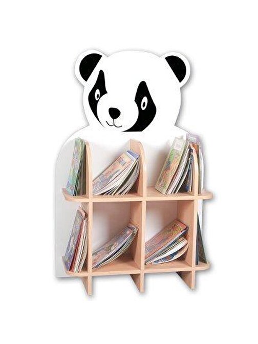 Edutoys Panda 2 Katlı 6 Raflı Kitaplık