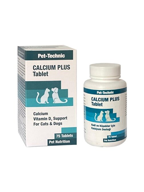 Pet Technic Calcium Plus Tablet Vitamin D3 Kalsiyum Desteği