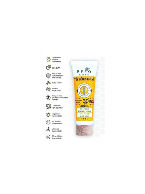 Bee'O Up Propolis Yüz Güneş Kremi Spf30 40 ml