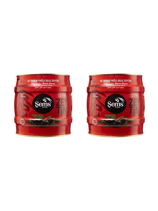 Şems Siyah Zeytin 291-320 Kalibre 2000 gr 2'li