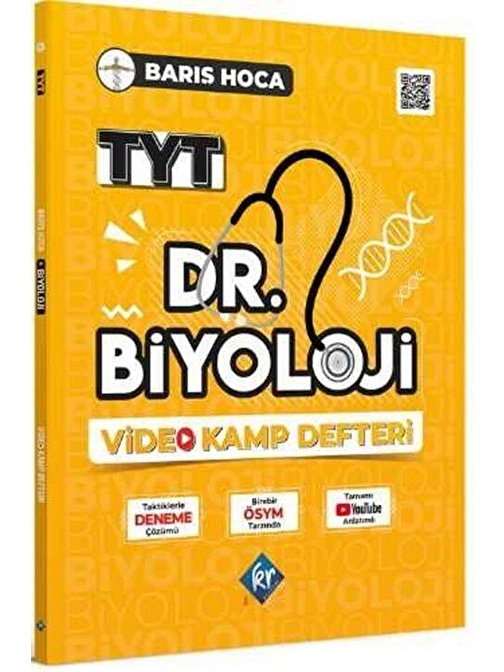 KR Akademi Yayınları TYT Dr Biyoloji Video Kamp Defteri Barış Hoca KR Akademi