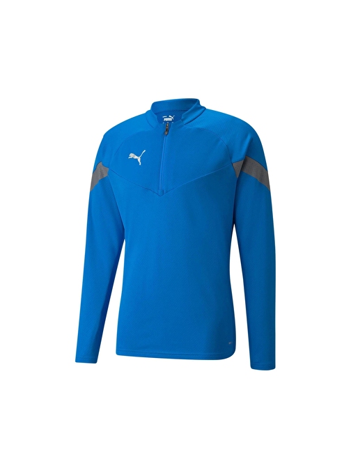 Puma Teamfinal Training 1/4 Zip Top Erkek Futbol Antrenman Ceketi 65737502 Mavi