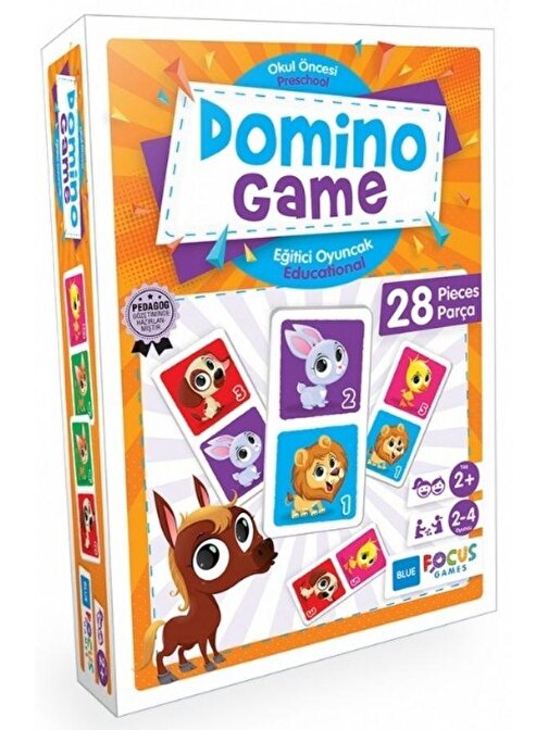 Blue Focus Domino Game Eğitici Oyun 28 Parça 2 - 4 Yaş
