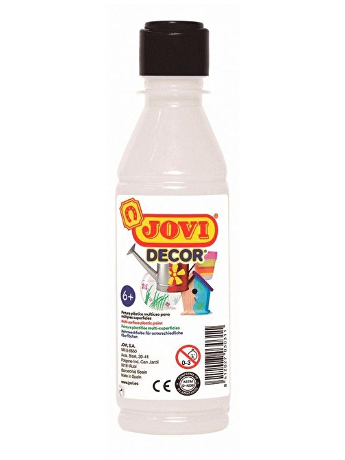 Jovi Su Bazlı Akrilik Boya 250 Ml Şişe 1 Adet Beyaz