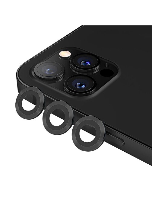 Binano M.Ring Iphone 12 Pro Max Lens Koruyucu Siyah