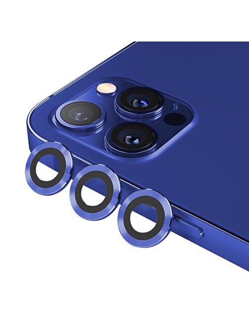 Binano M.Ring Iphone 12 Pro Max Lens Koruyucu Mavi