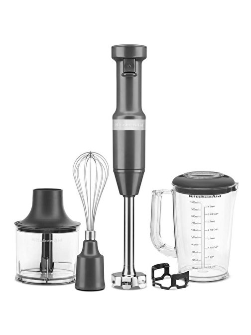 KitchenAid 5KHBV83EDG 180 W Çoklu Blender Seti Gri