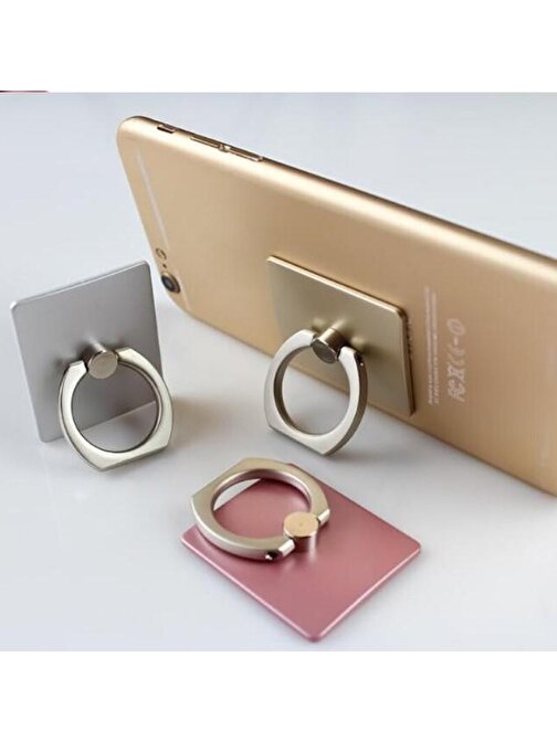 Trustshop Telefon Tablet Tüm Modeler Selfie Yüzüğü 360 Derece Oynar Metal
