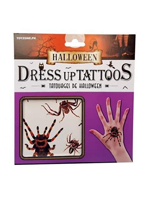 Trustshop Parti Cadılar Bayramı Halloween Dövme Tattoos 12Li Karışık Model