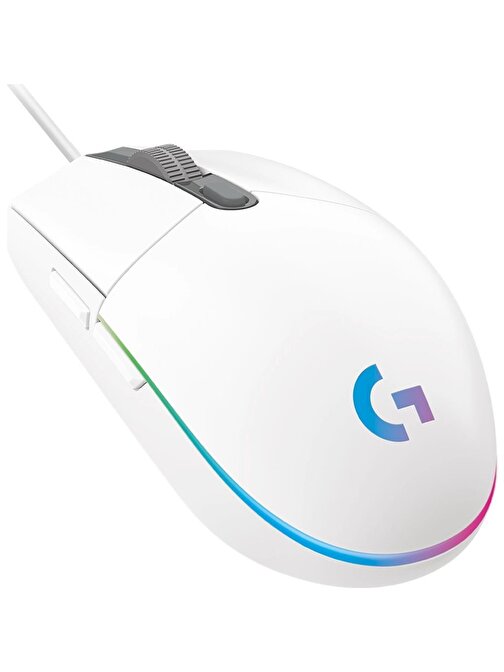 Logitech G203 Lightsync RGB 1000 DPI PS/2 Kablo 3D Beyaz Optik Mouse