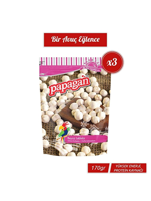 Papağan Kuruyemiş Beyaz Leblebi 3 X 170 gr