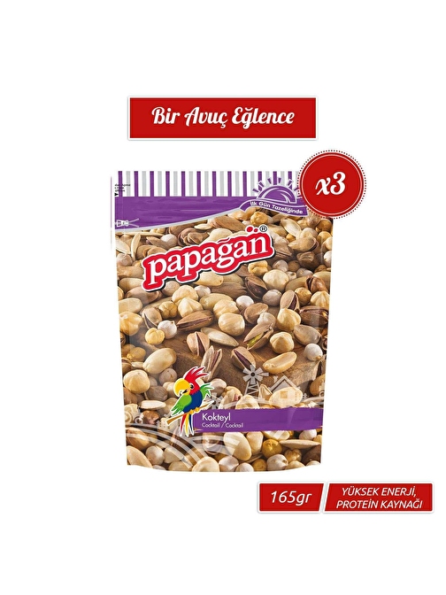 Papağan Kuruyemiş Kokteyl 3 x 165 gram