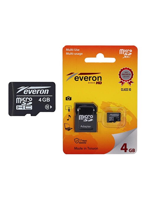 Everon Class 10 4 GB Micro SDHC Hafıza Kartı + SD Adaptör