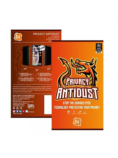 BİNANO PRIVACY ANTIDUST IPHONE 11 PRO MAX EKRAN KORUYUCU