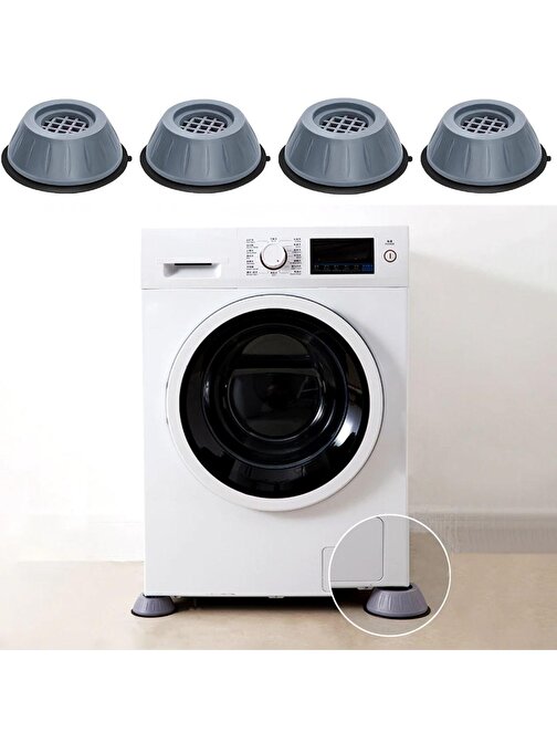Baskaya Çamaşır Makinesi Sarsıntı Titreşim Ses Önleyici Kaydırmaz Ayak 4lü Set