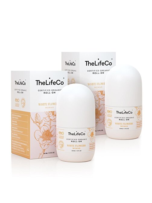 Thelifeco Organik Sertifikalı Roll-On Deodorant White Flowers(Woman) 60Ml X2