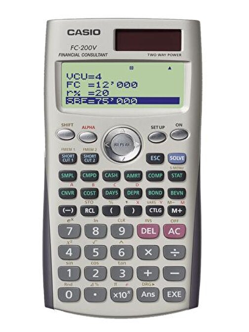 Casio FC-200V Finansal Hesap Makinesi