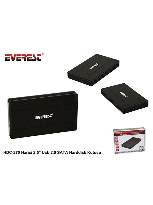 Everest HDC-270 Harici 2.5" Usb 2.0 Sata Harddisk Kutusu