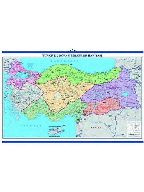 TÜRKİYE BÖLGELER HARİTASI (Kaplamalı)