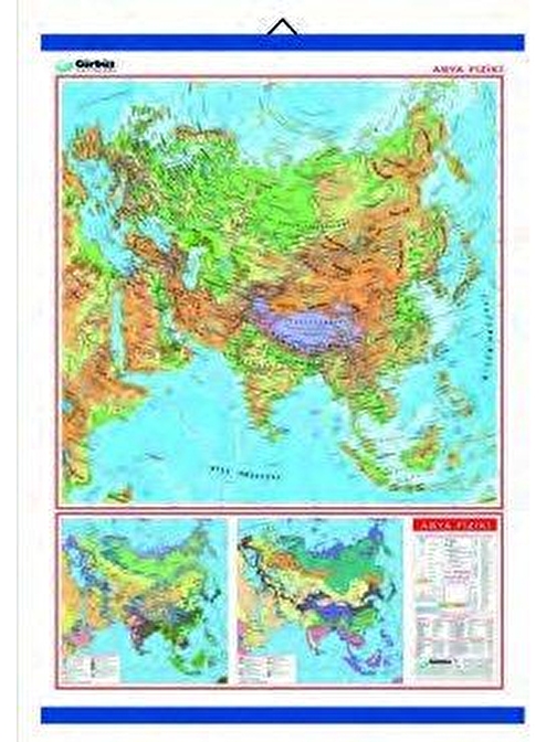 ASYA FİZİKİ HARİTASI (Kaplamalı)