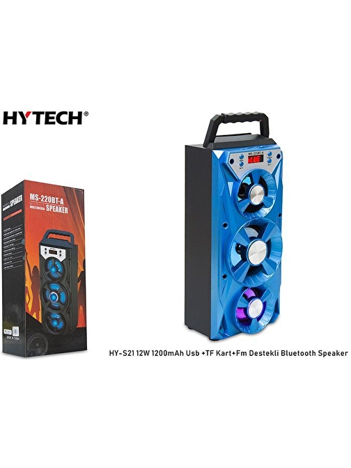 Hytech HY-S21 Kablosuz 12W 1200 Mah Karışık Usb + Tf Kart + Fm Destekli Bluetooth Masaüstü Hoparlör