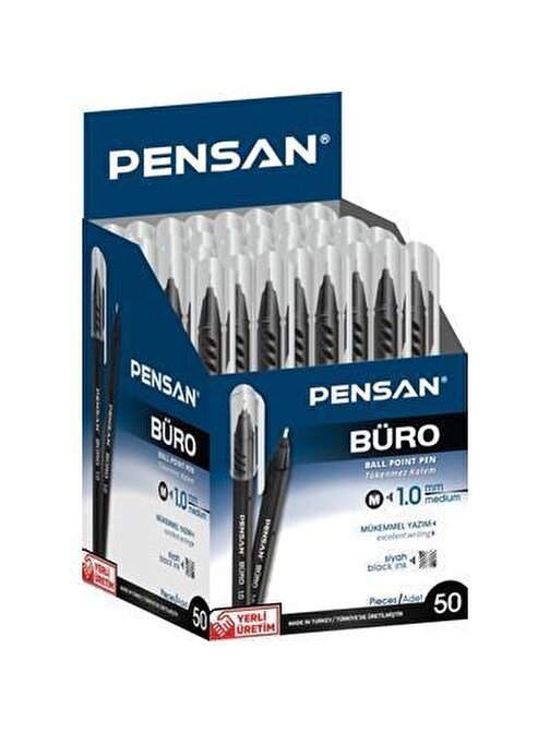 Pensan Tükenmez Kalem Büro 1.0 mm Siyah 50'li 2270