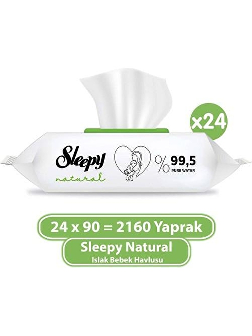 Sleepy Natural Islak Bebek Havlusu 24 x 90 Yaprak 2160 Yaprak