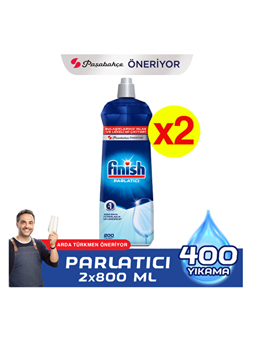 Finish Bulaşık Makinesi Parlatıcı 800 ml x 2 Adet