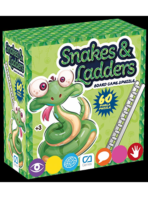 Ca Games Snake & Ladders 60 Parça Puzzle Eğitici Ve Öğretici Oyun
