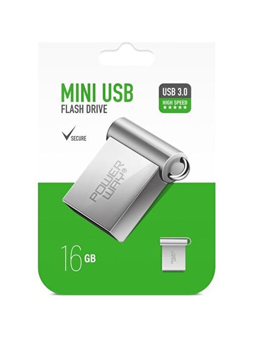 Powerway 16 GB USB 3.0 Metal Mini Usb Flash Bellek