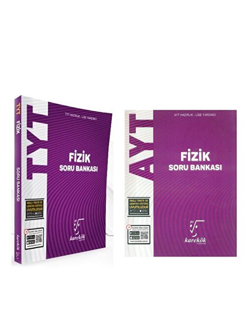 Akm Kitap Karekök Yayınları TYT ve AYT Fizik Soru Bankası Seti 2 Kitap