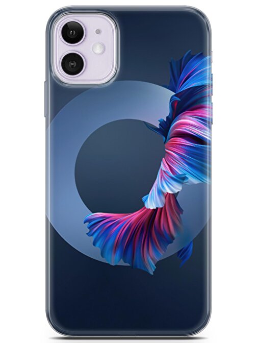 Lopard Apple iPhone 11 Uyumlu Kılıf Polka 02 Kap Açık Mavi