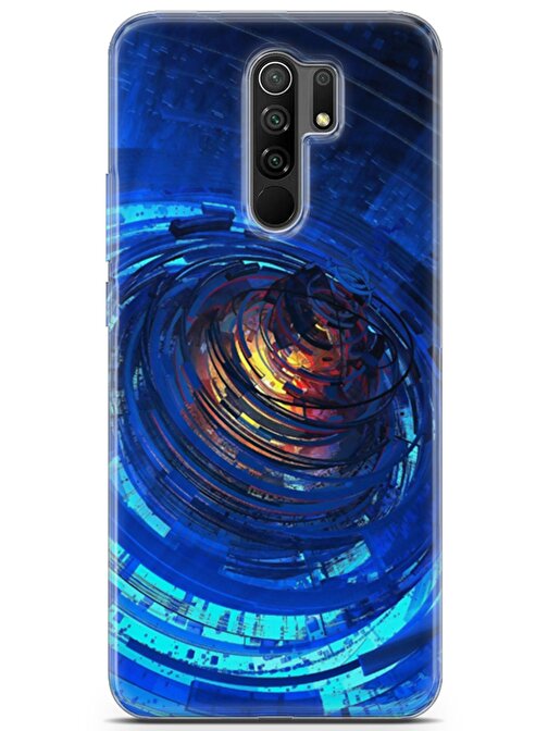 Lopard Xiaomi Redmi 9 Uyumlu Kılıf Polka 03 Telefon Kılıfı Lacivert