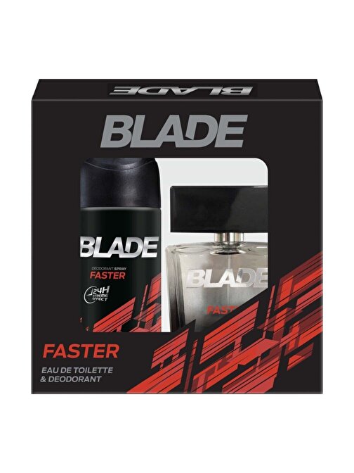 Blade Kofre 60 ml EDT+ 150 ml Deo Karton Faster Ferah-Odunsu Erkek Parfüm