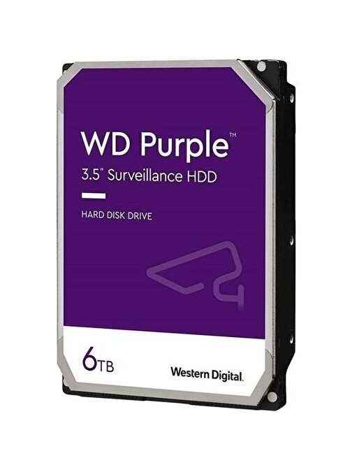 Wd 6Tb Purple 3.5" 256Mb Sata 6Gb-S 7-24 Wd63Purz Güvenlik Disk