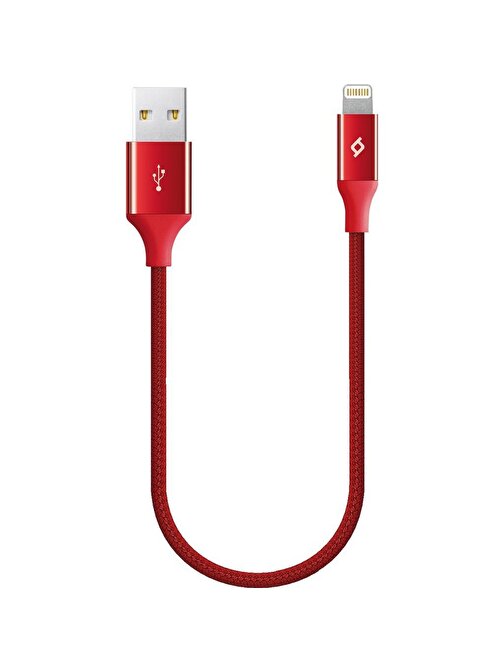 TTEC Alumicable Mini Apple 2DK28K Lightning Hızlı Şarj Kablosu 30 cm Kırmızı