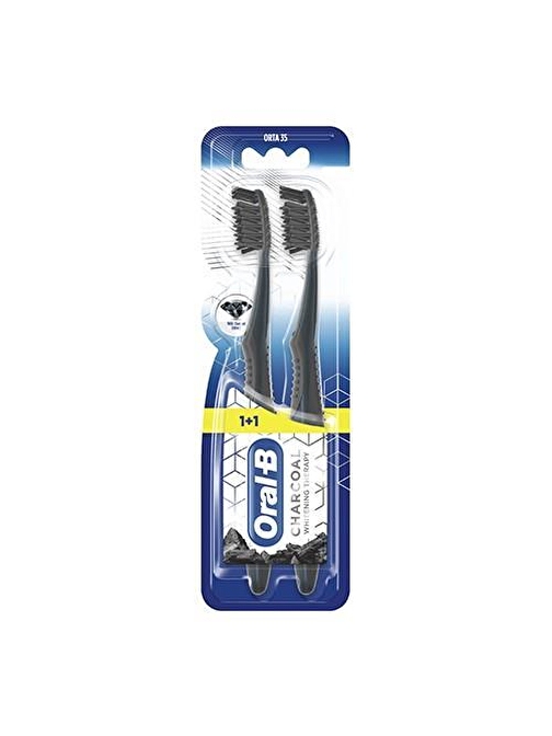 Oral-B Whitening Charcoal Diş Fırçası 1+1