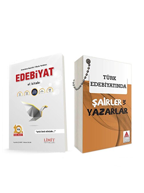 Akm Kitap Limit AYT Edebiyat El Kitabı ve Delta Türk Edebiyatında Şairler ve Yazarlar Seti 2 Kitap