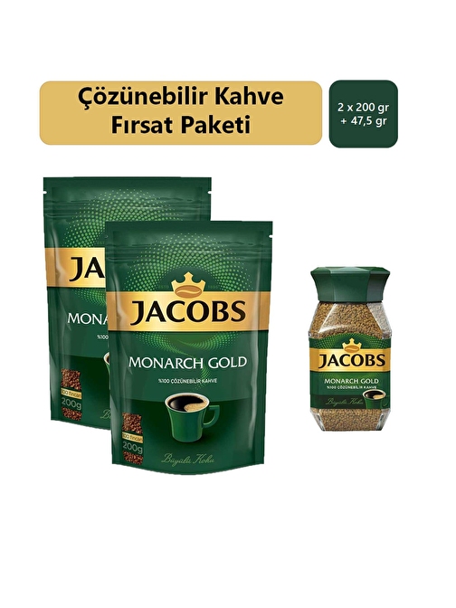 Jacobs Monarch Gold Kahve 200 gr x 2 Adet + Gold Kahve 47.5 gr