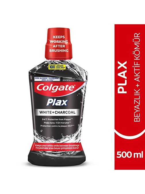 Colgate Plax White+Charcoal Ağız Suyu 500 ml