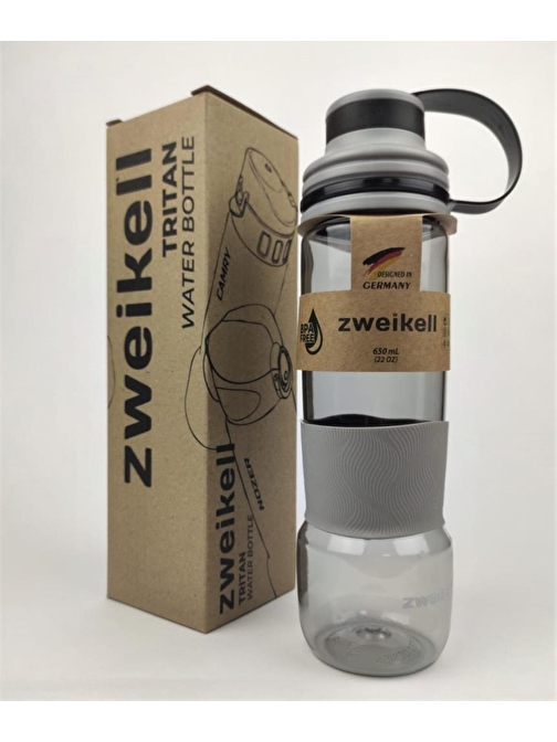 Zweikell Sport Black 650 ml Siyah Tritan Suluk