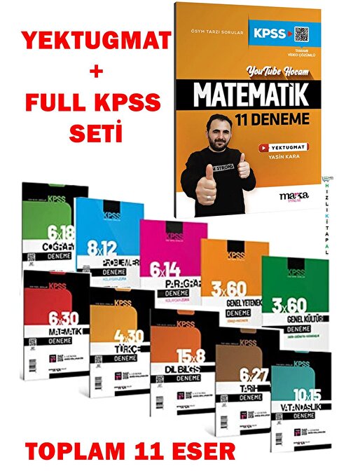 Marka Yayınları YektuğMat+FULL KPSS Genel Kültür-Genel Yetenek Branş Seti (Toplam 11 Eser)