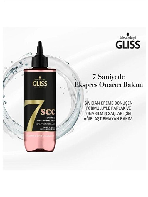 Gliss 7 Saniyede Expres Sıvı Krem 200 ml Yıpranmış