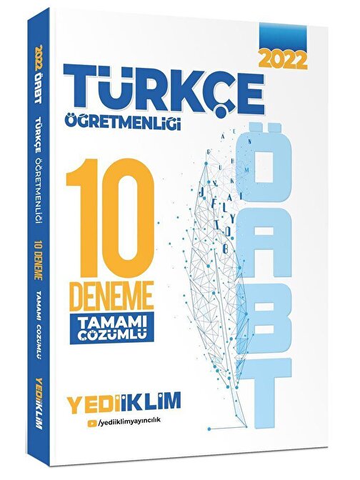 Yediiklim Yayınları 2022 ÖABT Türkçe Öğretmenliği Tamamı Çözümlü 10 Deneme Yediiklim Yayınları