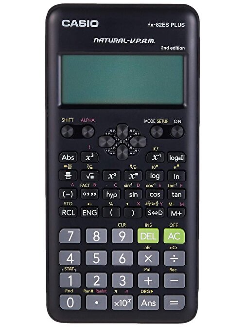Casio FX-82ES Plus Siyah Bilimsel Fonksiyonlu Hesap Makinesi 2.Versiyon