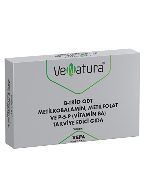 VeNatura  B-Trio Odt Metilkobalamin Metil Folat Ve Vitamin B6 30 Tablet